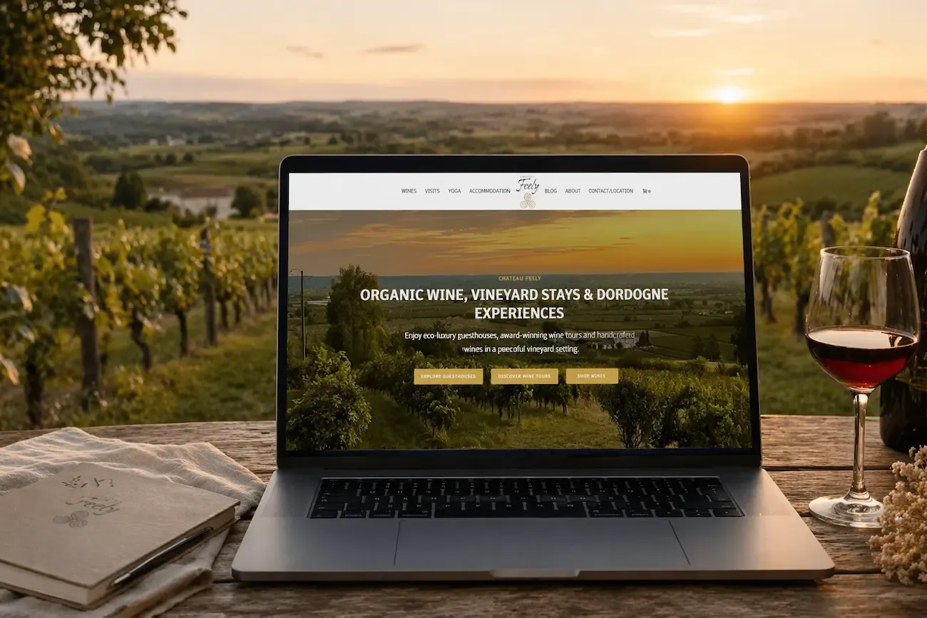 Château Feely — maintenance, optimisation et évolution d’un site viticole avec réservation